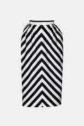 Structured B&W Stripes Skirt
