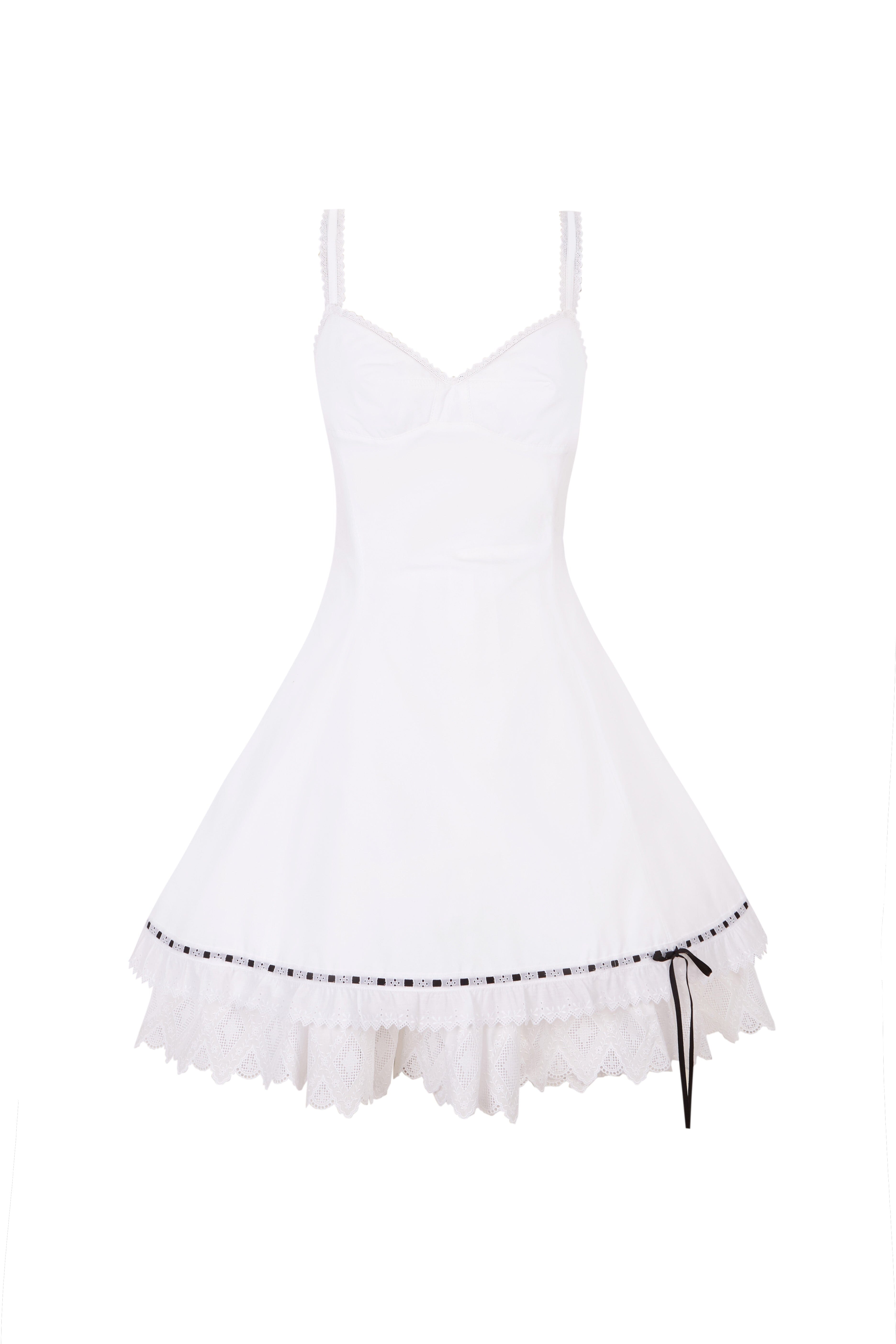 Structured White Mini-Dress