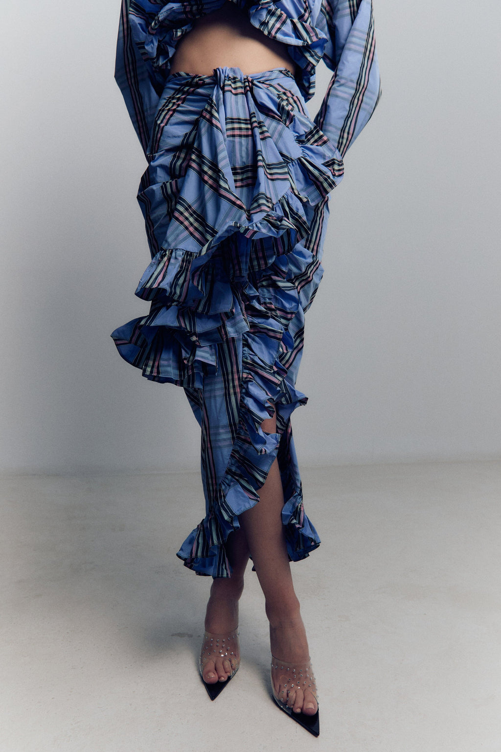 Tartan Kaos Ruffle Skirt
