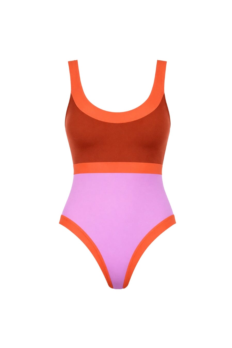 TRAJE DE BAÑO HORIZONTE BIMINI TERRA / LILA / NARANJA