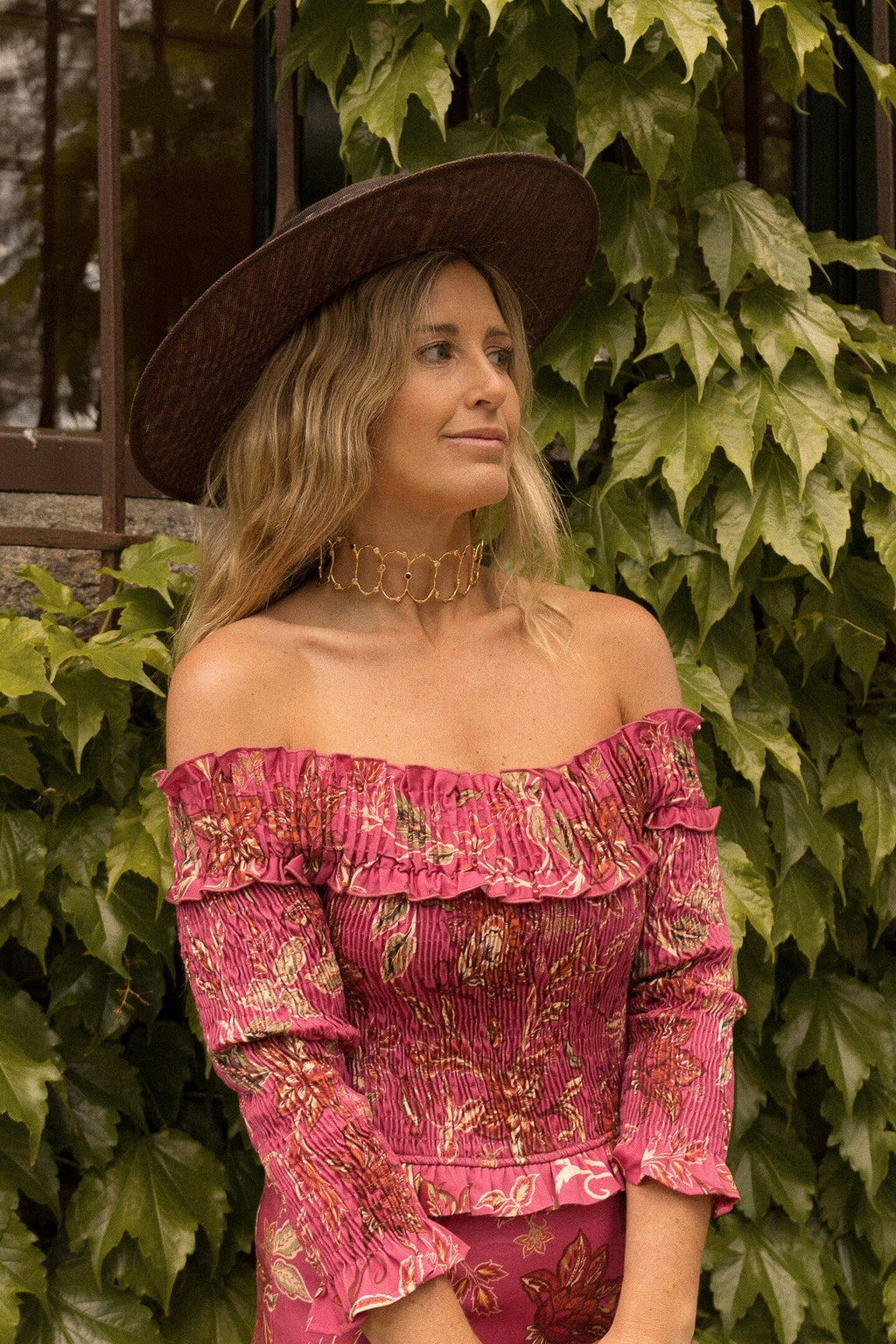 Vestido Bardot Framboise