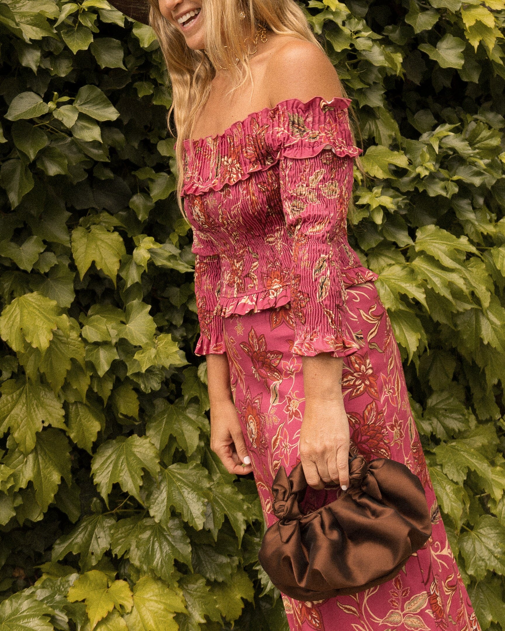 Vestido Bardot Framboise