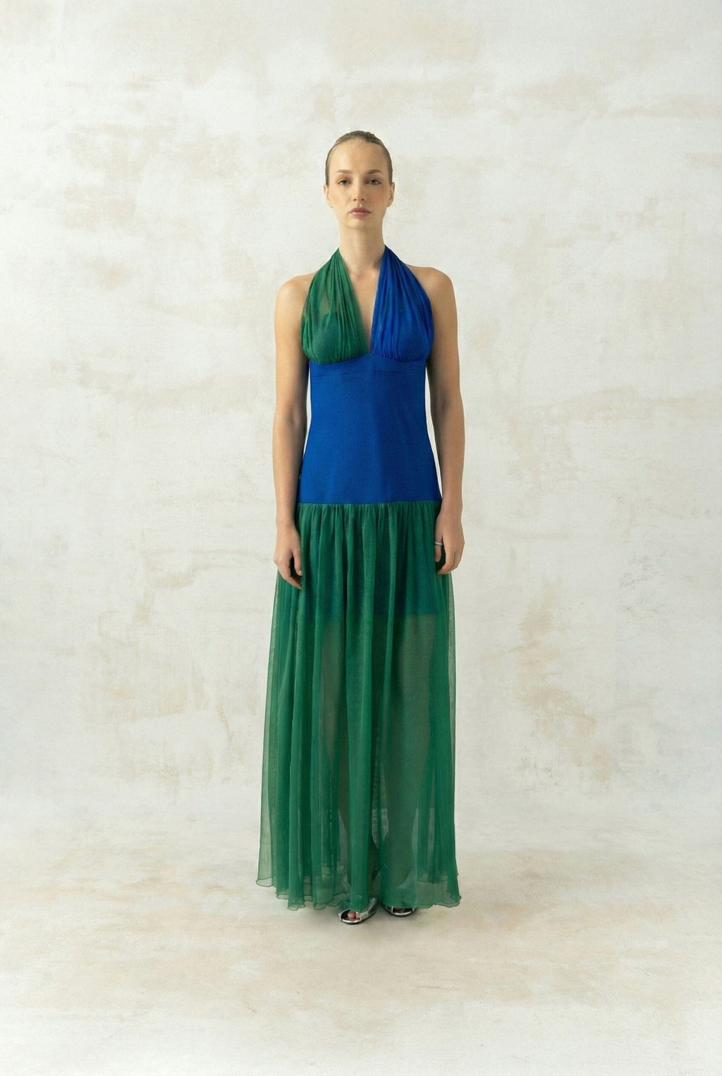 Vestido Begoña Azul - Verde