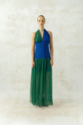 Vestido Begoña Azul - Verde