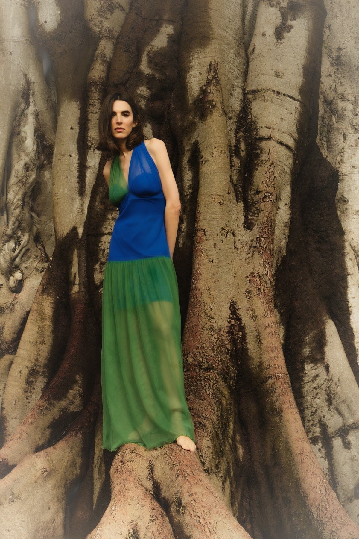 Vestido Begoña Azul - Verde