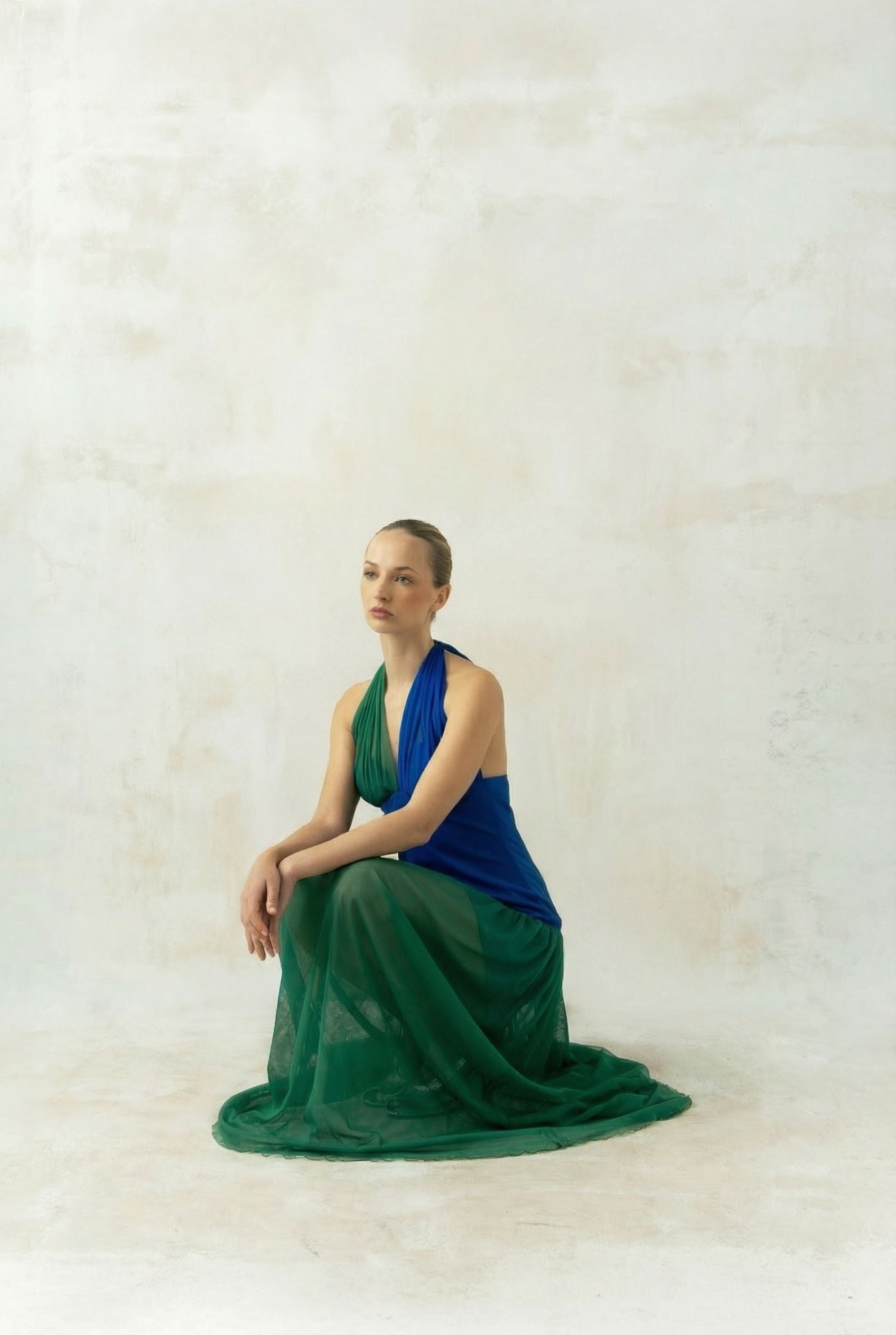 Vestido Begoña Azul - Verde
