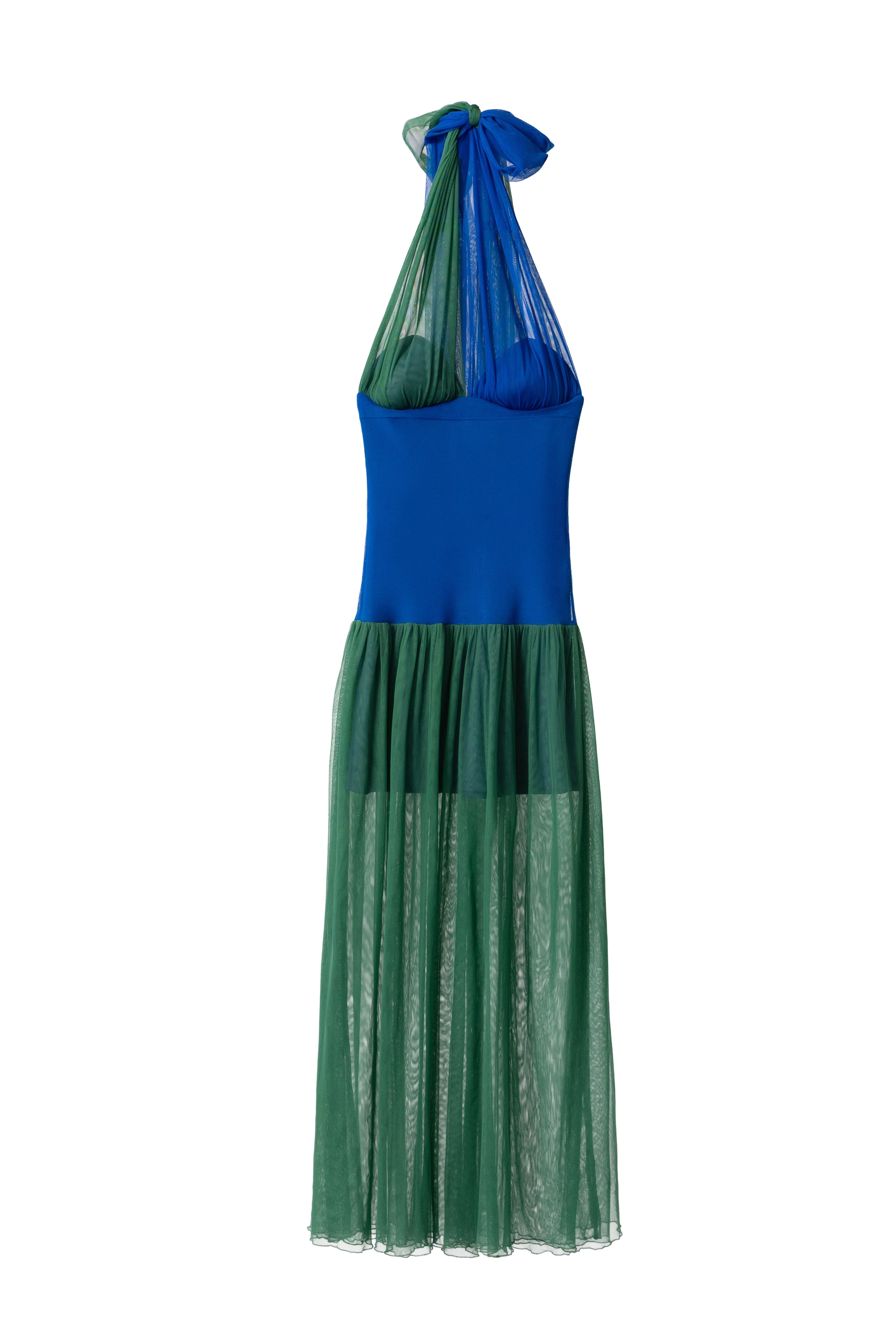 Vestido Begoña Azul - Verde
