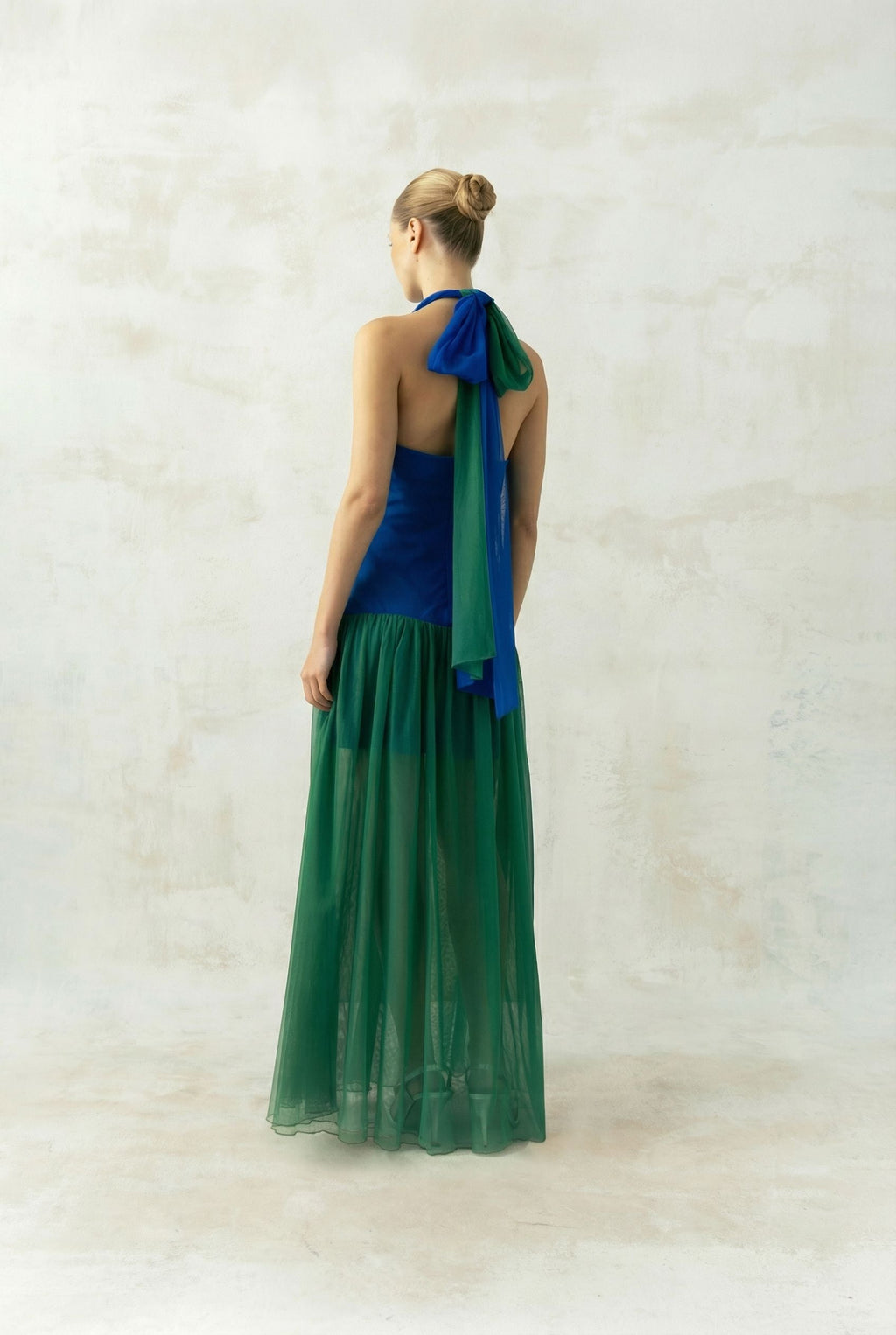 Vestido Begoña Azul - Verde