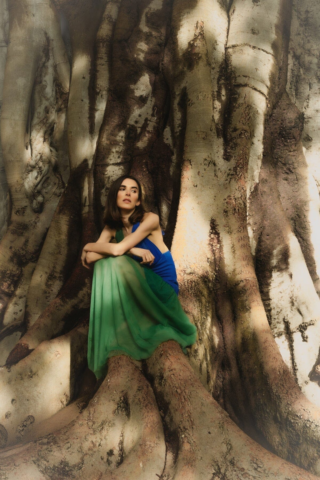 Vestido Begoña Azul - Verde