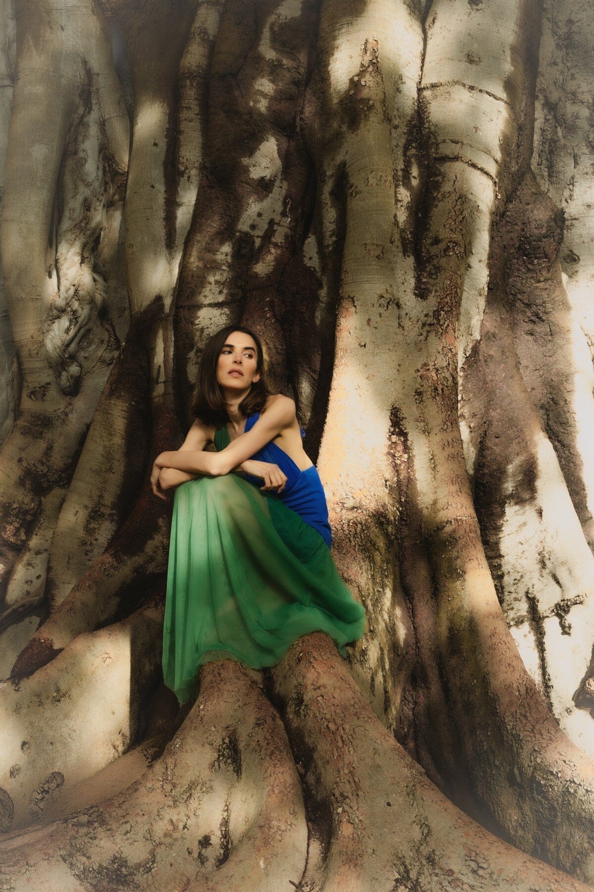 Vestido Begoña Azul - Verde