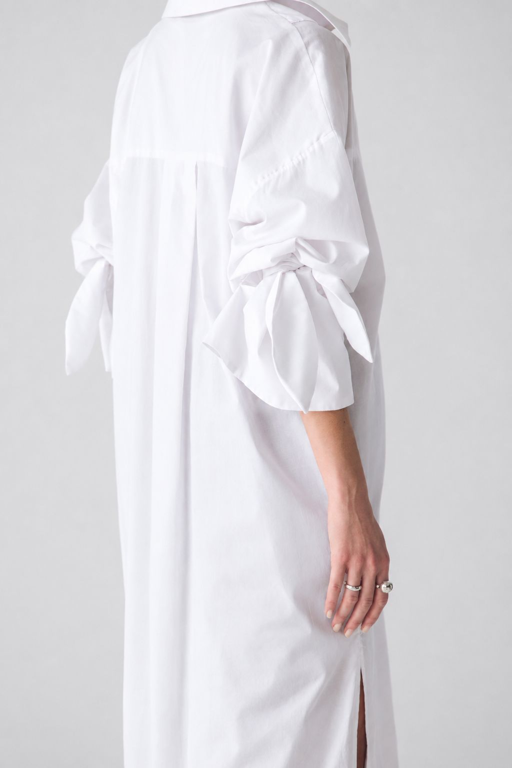 Vestido camisero de algodón