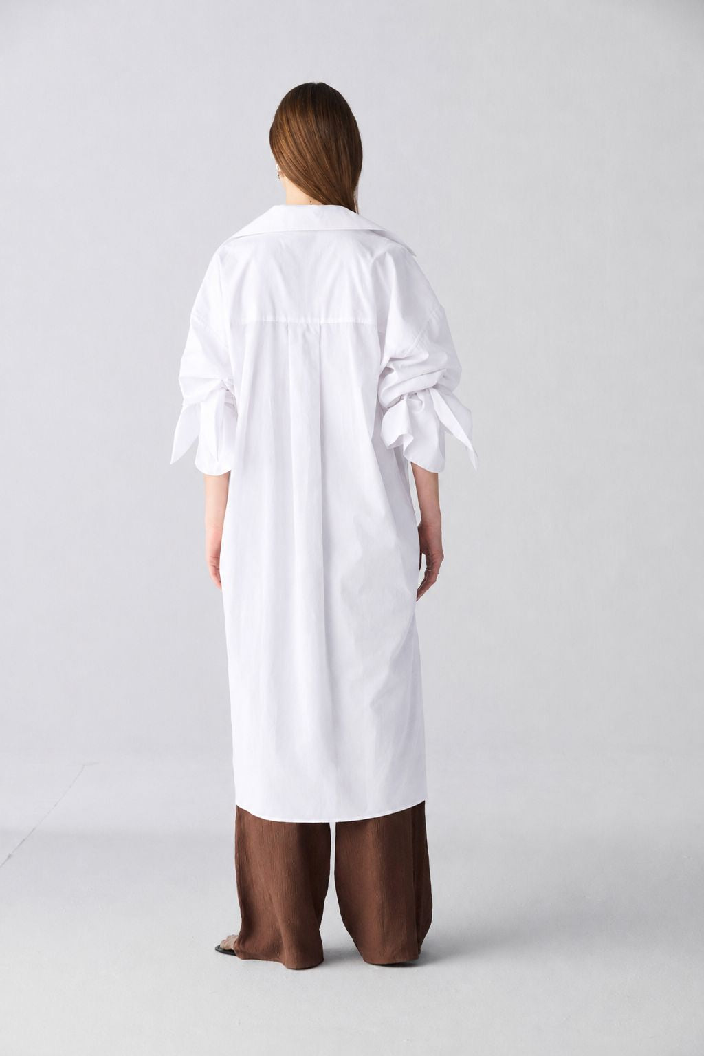 Vestido camisero de algodón