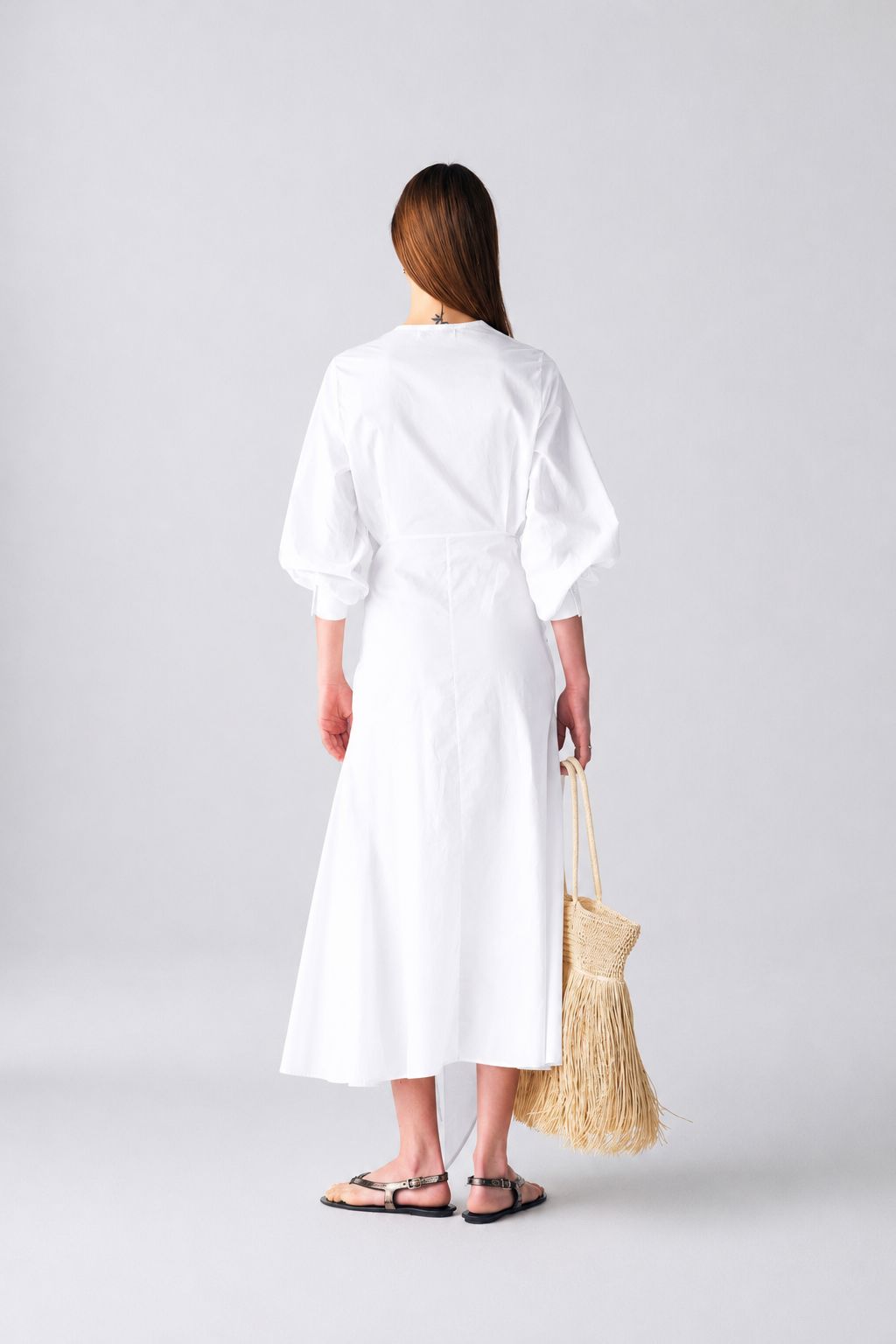 Vestido con lazada en cintura