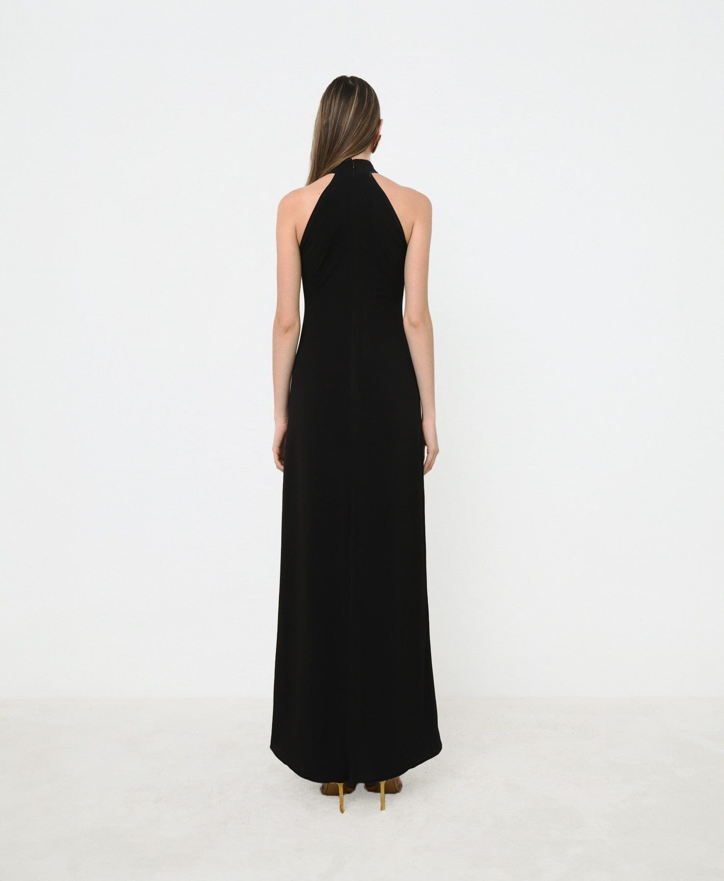 Vestido Largo Negro Silfi