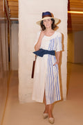 VESTIDO MARGARITA BLANCO PINTADO A MANO