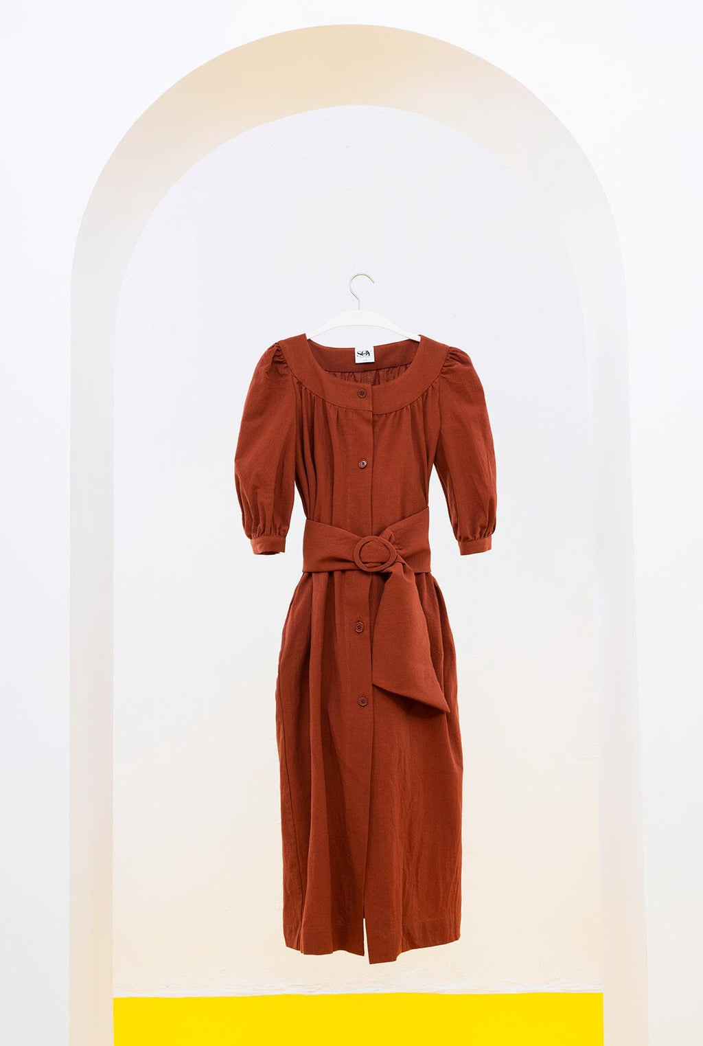 VESTIDO MARGARITA MARRÓN