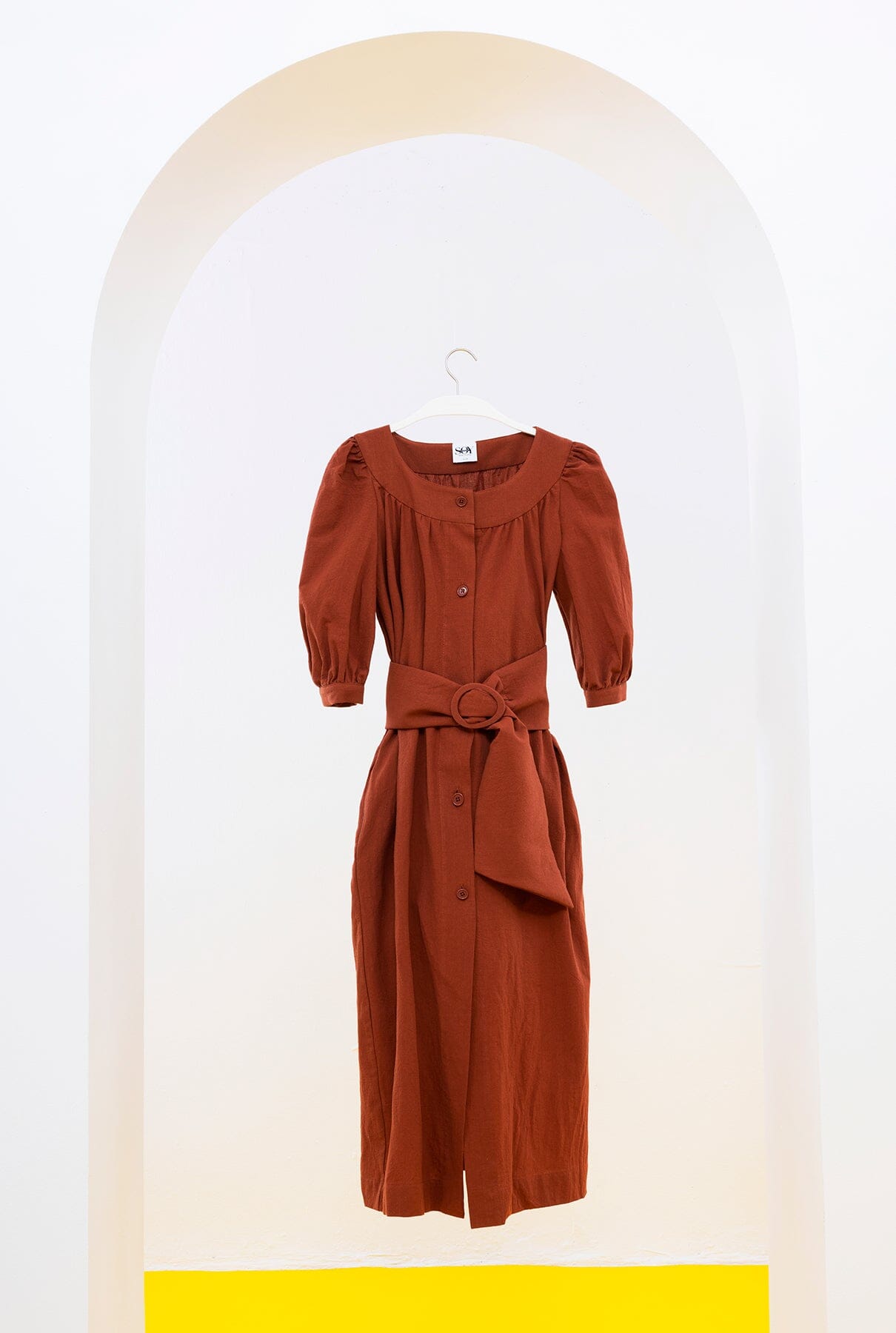 VESTIDO MARGARITA MARRÓN