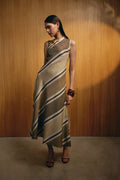 Vestido Moka Rayas Marrón