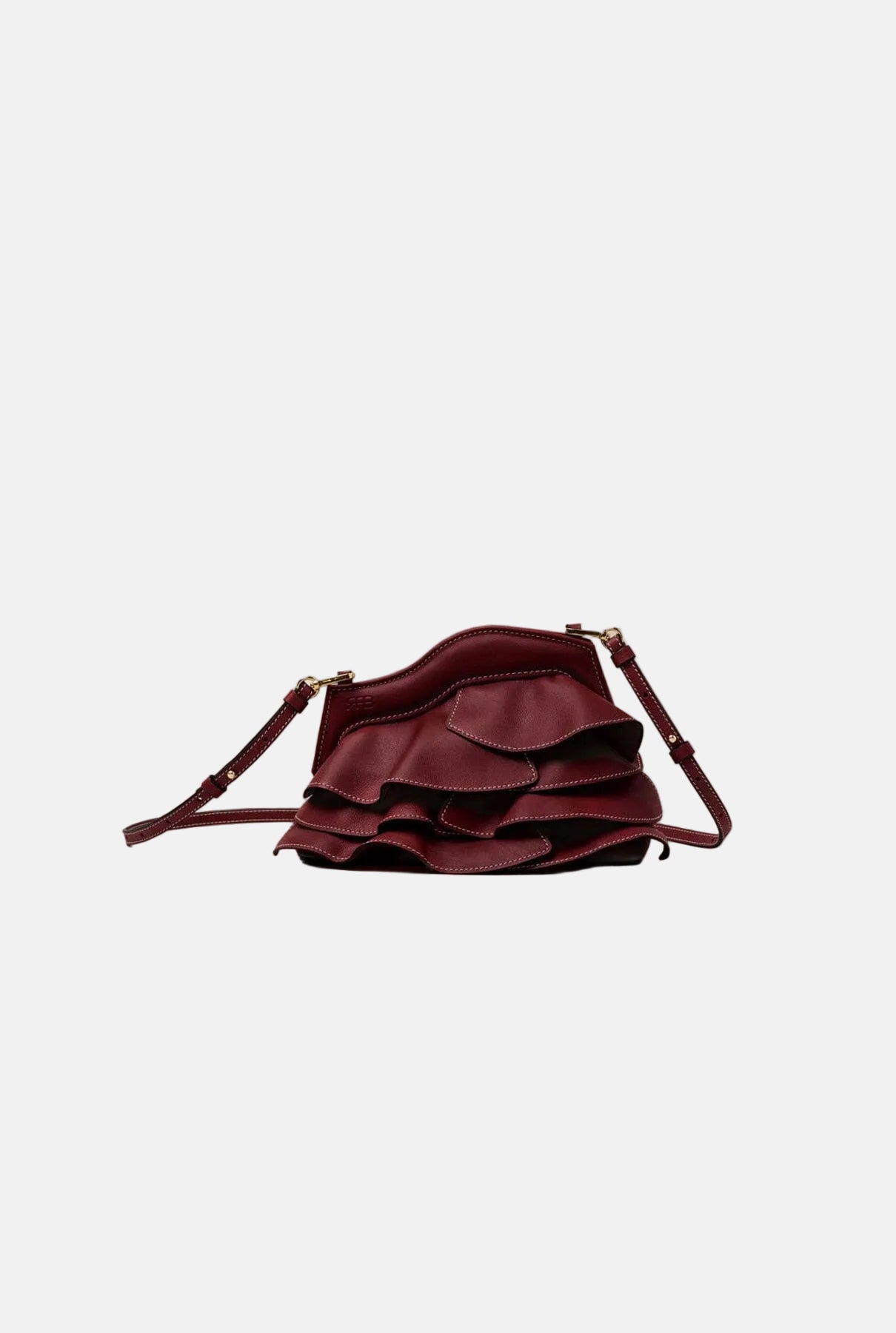 Vuelo Burgundy Leather Soft Clutch